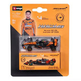 Bburago 1/64 2025 McLaren MCL39 w/Collector Box #4 Lando Norris Diecast Model