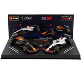 Bburago 1/64 2025 Red Bull Racing RB21 - Verstappen #1 Twin Pack in Showcase Diecast Model