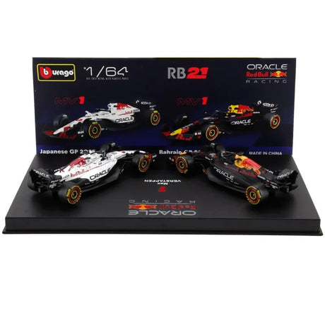 Bburago 1/64 2025 Red Bull Racing RB21 - Verstappen #1 Twin Pack in Showcase Diecast Model