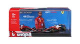Bburago 1/64 2025 Scuderia Ferrari SF-25 - Hamilton #44 Twin Pack in Showcase Diecast Model