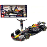 Bburago F1 1/24 with Figurine 2023 Red Bull Racing RB19 with Verstappen #1 Figurine in WB