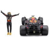 Bburago F1 1/24 with Figurine 2023 Red Bull Racing RB19 with Verstappen #1 Figurine in WB