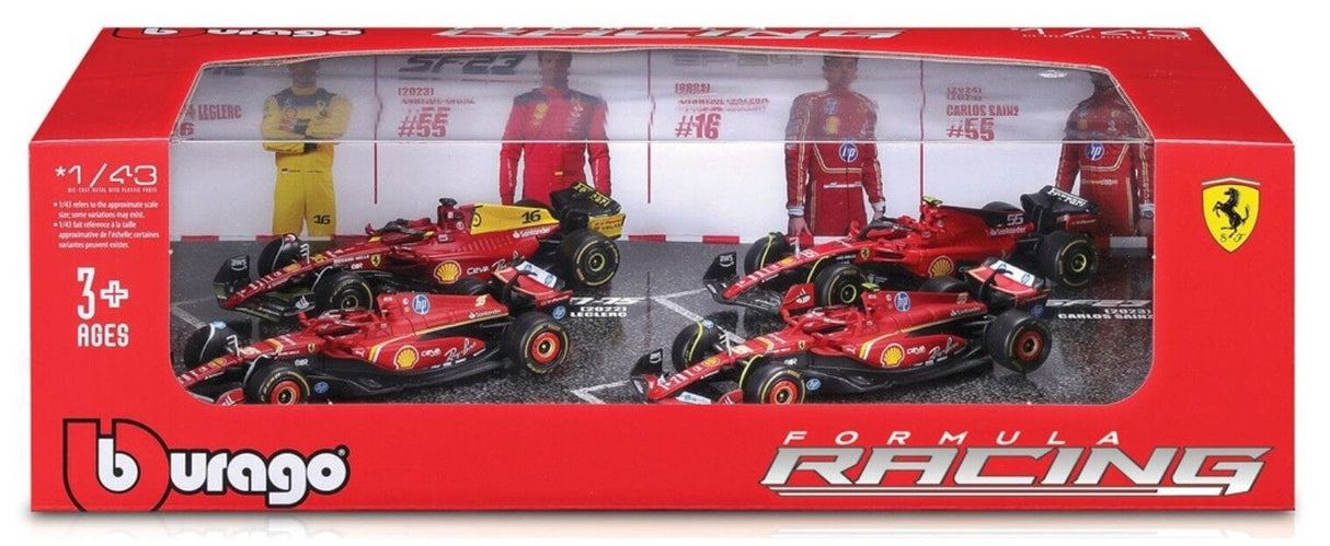 Bburago F1 1/43 Gift Set Scuderia Ferrari #16 Leclerc - 4pc Gift Pack