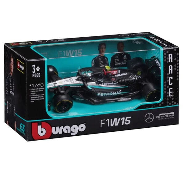Bburago F1 1/43 without Helmet 2024 F-1 Mercedes-AMG W15 #44 Hamilton WB