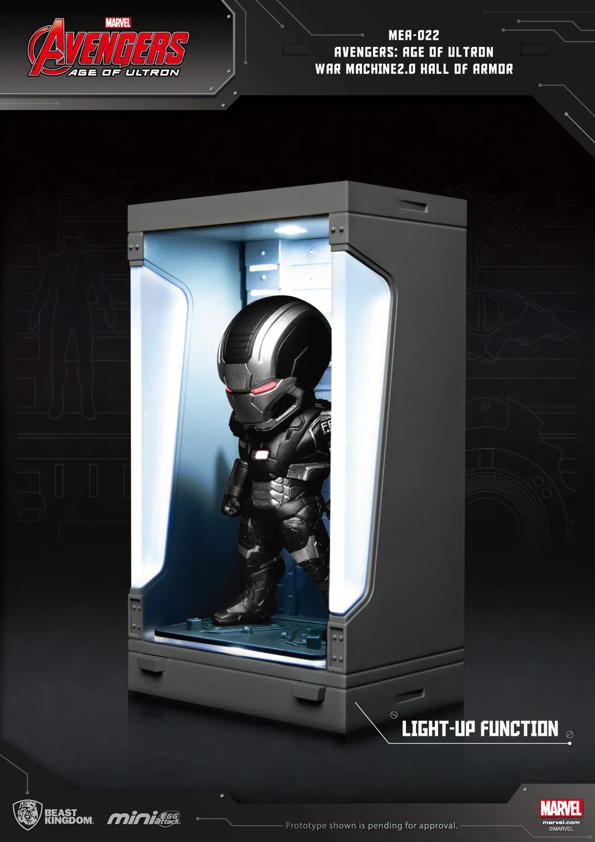 Beast Kingdom Mini Egg Attack Avengers Age of Ultron War Machine 2.0 with Hall of Armor