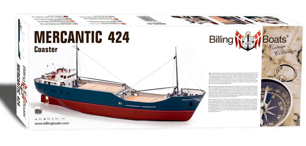 Billings Boats 1/50 M/S Mercantic Freighter Model Ship Kit - Hobbytech Toys