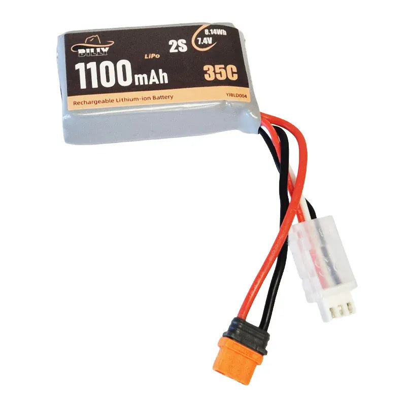 Billy RC 1100mAh 2S 7.4V 35C LiPo Battery with IC2 Connector