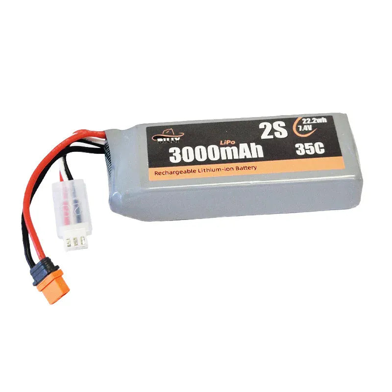Billy RC 3000mAh 2S 7.4V 35C LiPo Battery with IC2 Connector, Arrma Grom