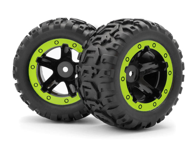 BlackZon 540038 Slyder Wheels Complete - Green (2pcs)