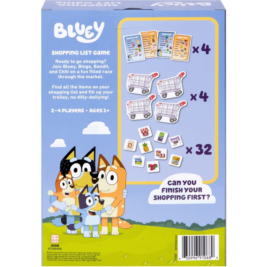 Bluey Shopping List Game