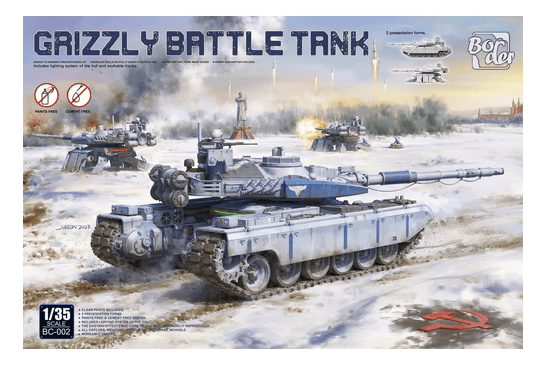 Border Model 1/35 Grizzly Battle Tank Plastic Model Kit