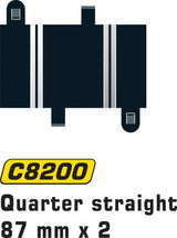 Scalextric C8200 Quarter Straight 87mm 2 Scalextric SLOT CARS - PARTS