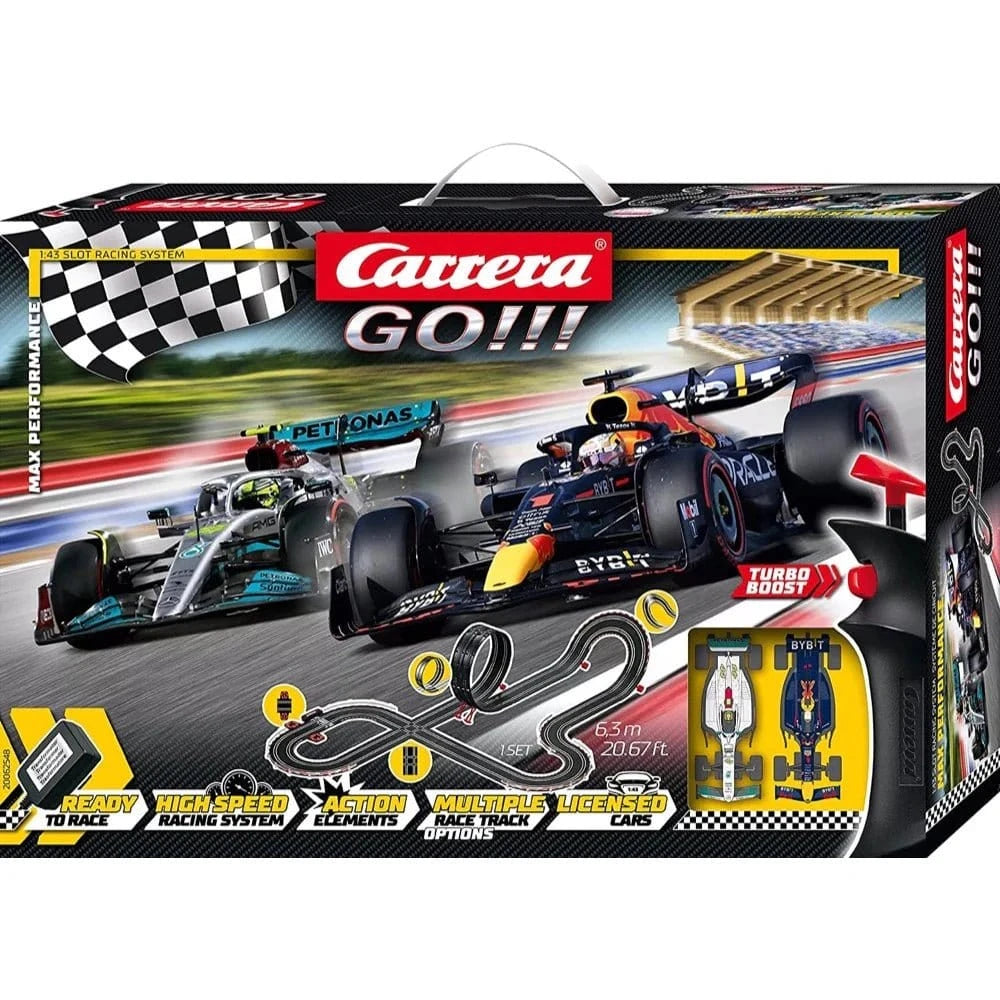 Carrera GO!!! 1/43 F1 Max Performance 6.3m Track Slot Car Set [62548] - Hobbytech Toys