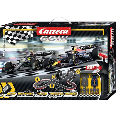 Carrera GO!!! 1/43 Max Competition F - 1 Mercedes AMG & Red Bull Slot Car Starter Set [62574] - Hobbytech Toys