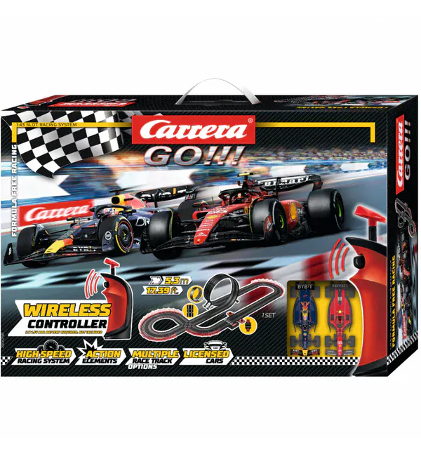 Carrera GO!!! Formula Free Racing Ferrari & Red Bull Wireless Slot Car Starter Set [62581]
