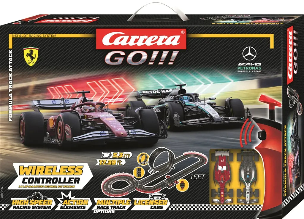Carrera GO!!! Formula Track Attack Wireless 5.3m Slot Car Starter Set