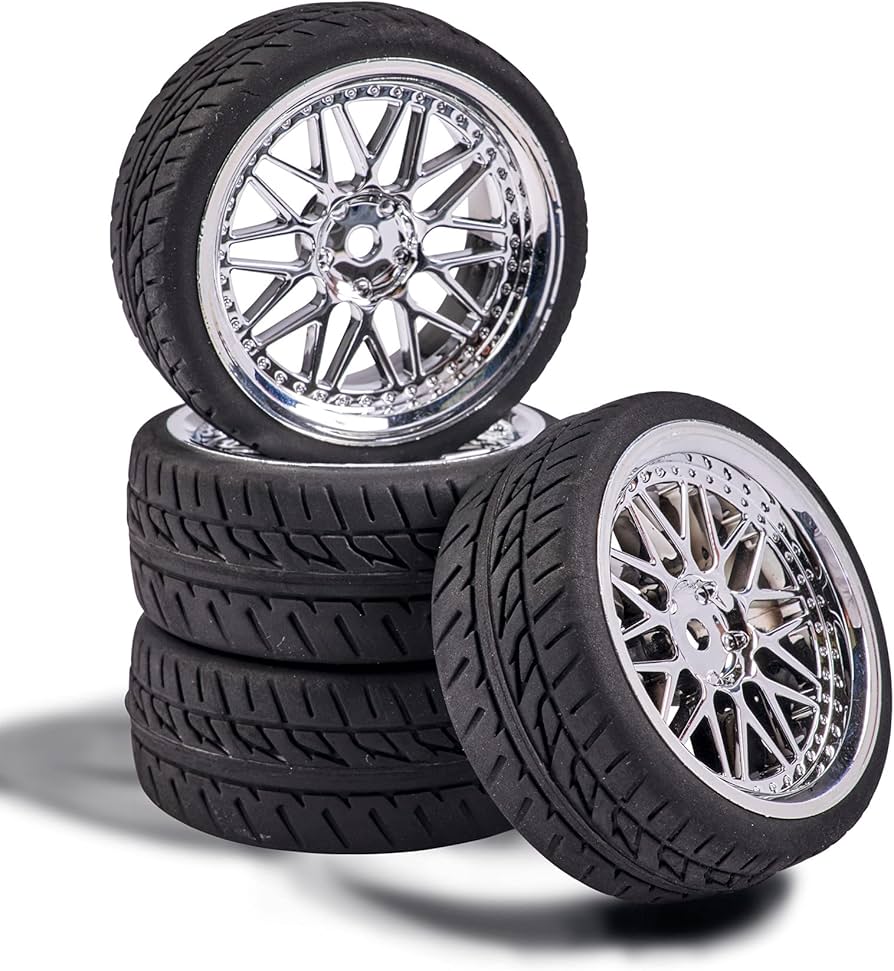 Carson 1/10 On Road Wheel Set Y - Design Chrome (4pcs) - Hobbytech Toys