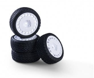 Carson 1/10 Wheel Set Rally Design White (4pcs) - Hobbytech Toys