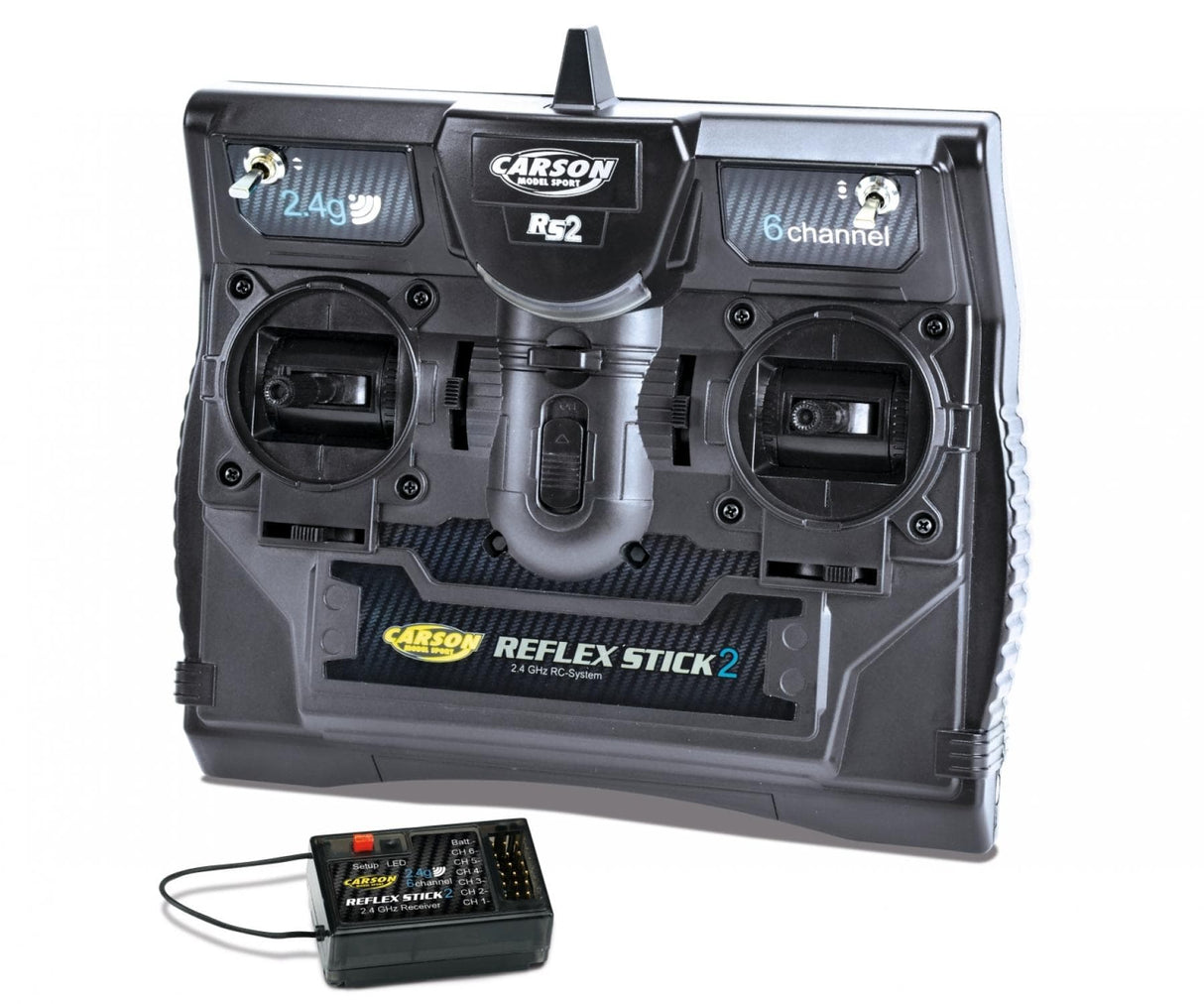 Carson FS Reflex Stick II 2.4 GHz 6CH Transmitter & Receiver - Hobbytech Toys