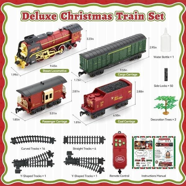 Christmas Steam Train Diorama Gift Set with Lights & Steam