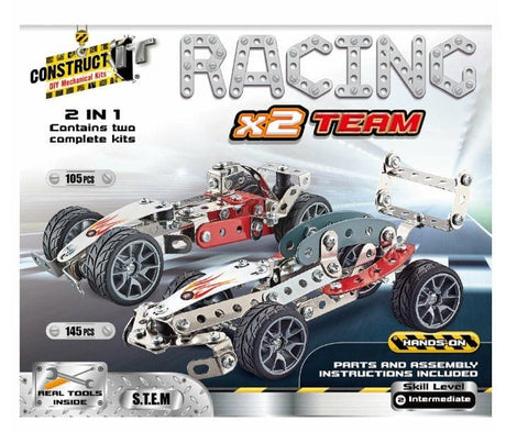 Construct It - Racing Car 2in1 - Metal Model Kit - Hobbytech Toys