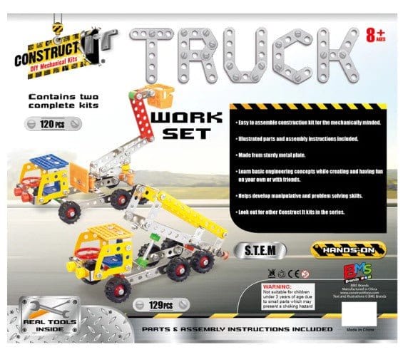 Construct It - Work Truck Set Metal Model Kit - Hobbytech Toys