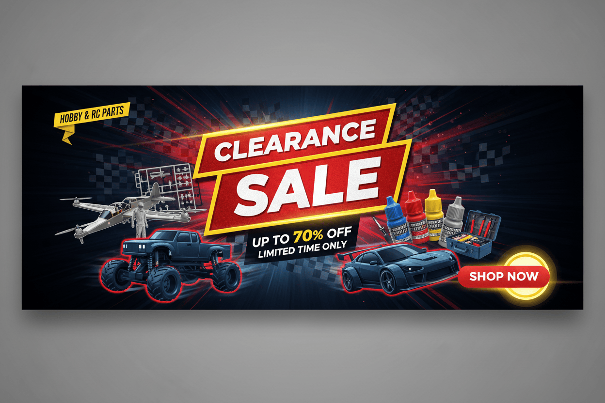 create me a banner image for a clearance sale