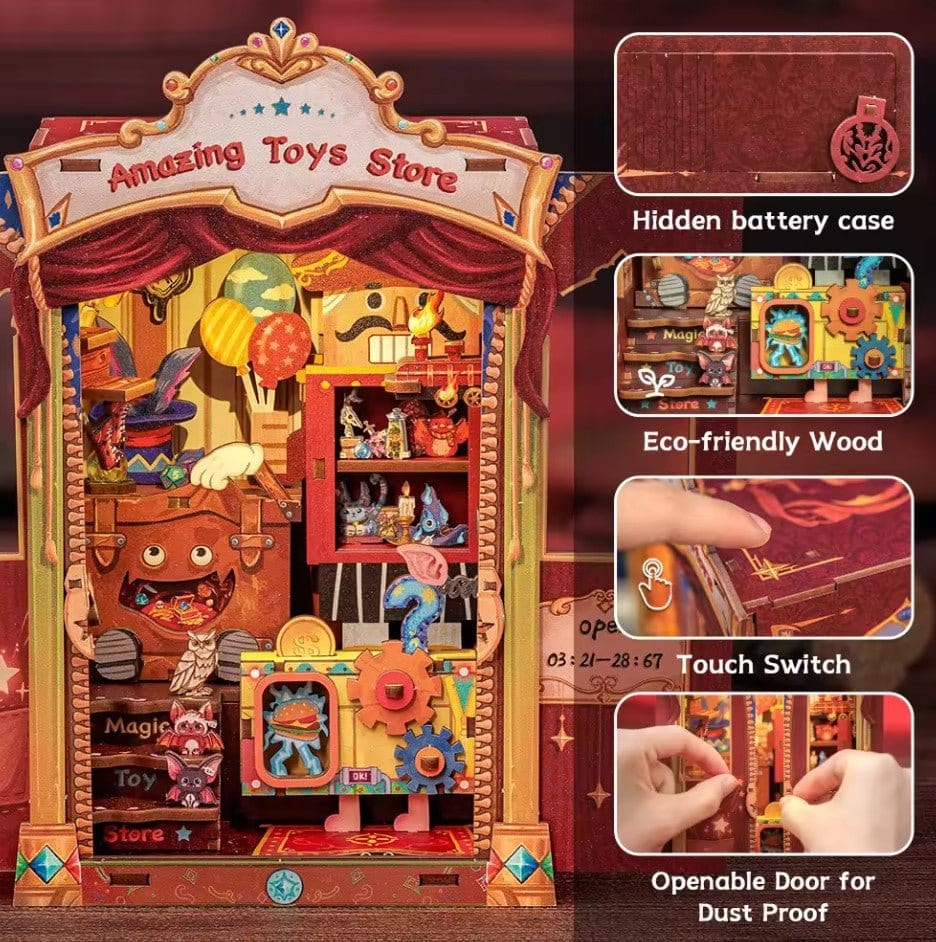 CUTEBEE DIY Book Nook - Amazing Toy Store Kit - Hobbytech Toys