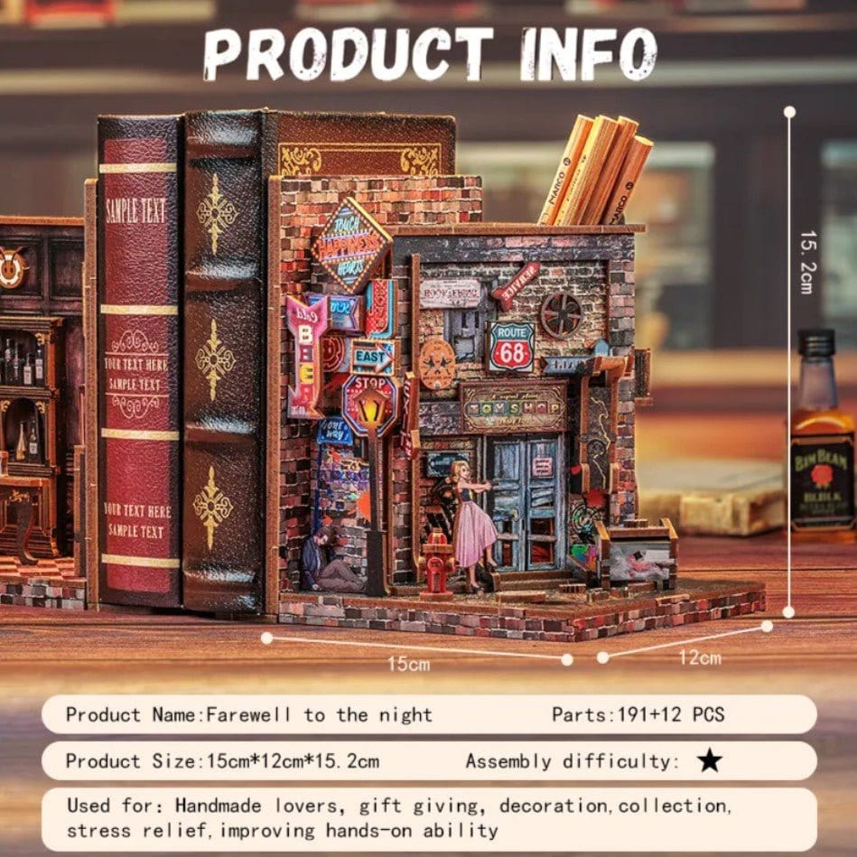 CUTEBEE DIY Bookends - Farewell To The Night Kit - Hobbytech Toys