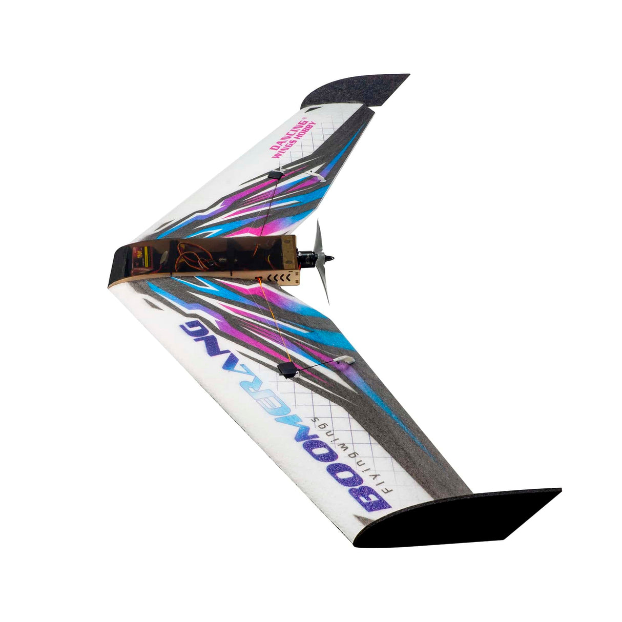 Dancing Wings 1.1m Boomerang Flying Wing Balsa RC Plane Kit (Motor,ESC,Servos Included)