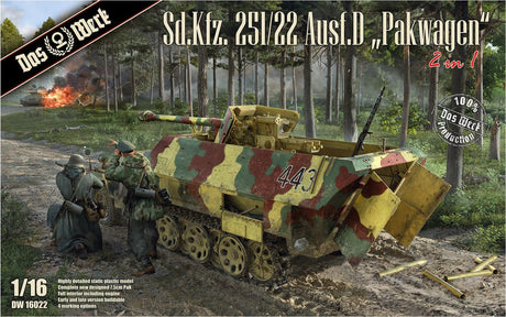 Das Werk 1/16 Sd.Kfz.251/22 Ausf.d Pakwagen Plastic Model Kit [DWK16022] - Hobbytech Toys