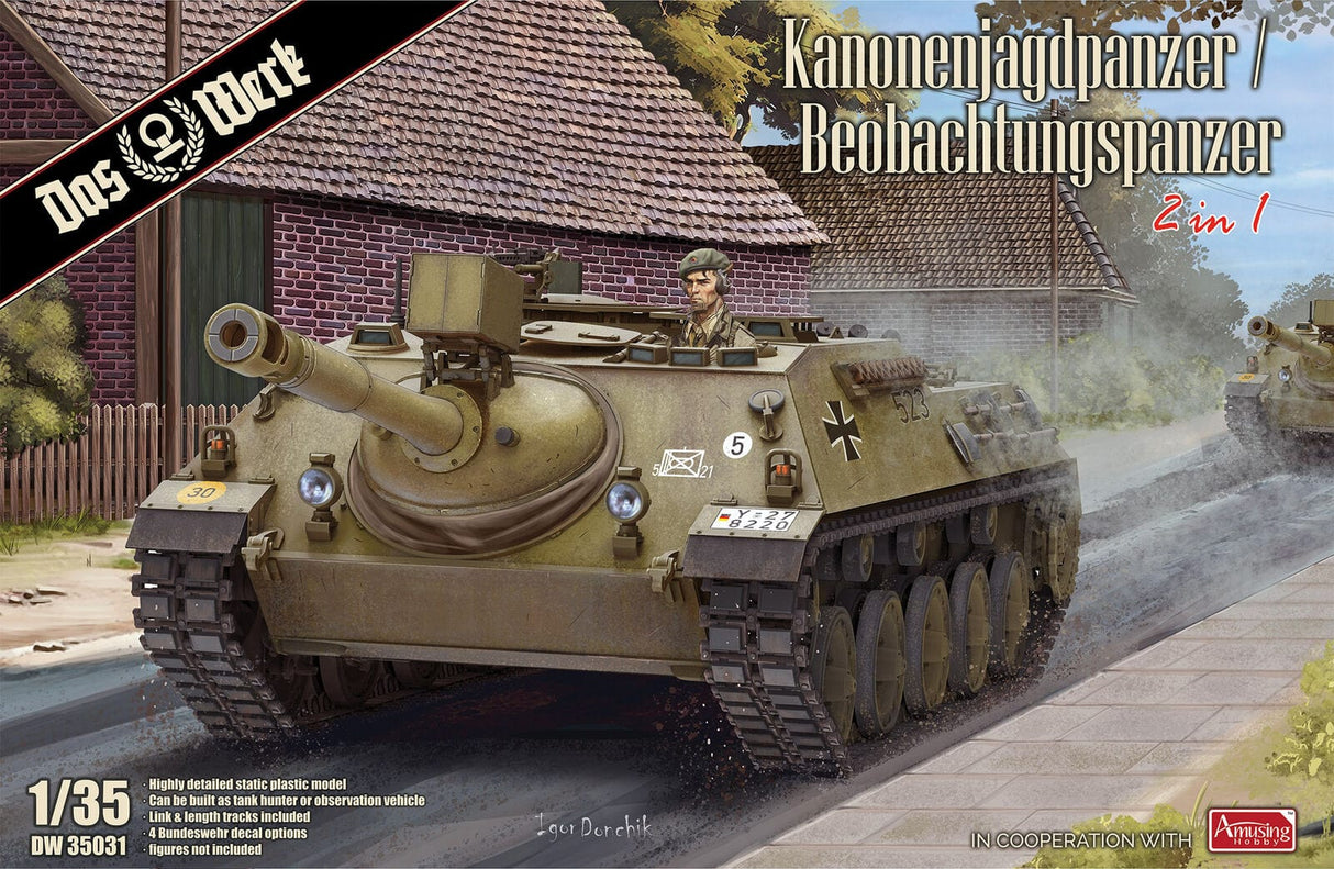 Das Werk 1/35 Kanonenjagdpanzer/Beobachtungspanzer Plastic Model Kit [35031]