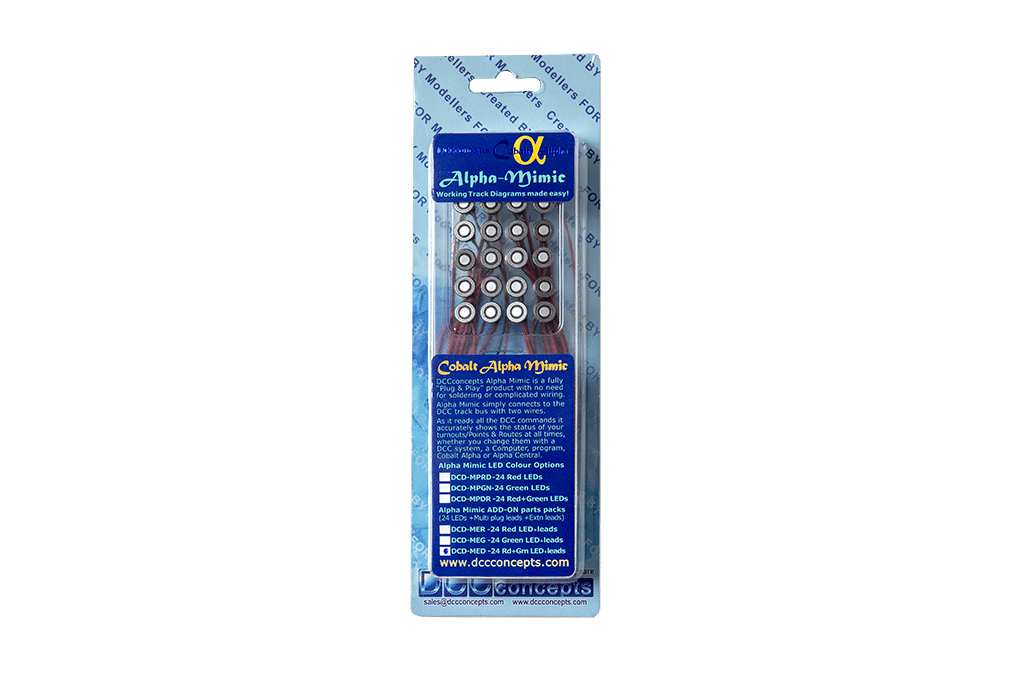 DCC Concepts Alpha Mimic Add - On LEDS + Leads (Blue) - Hobbytech Toys