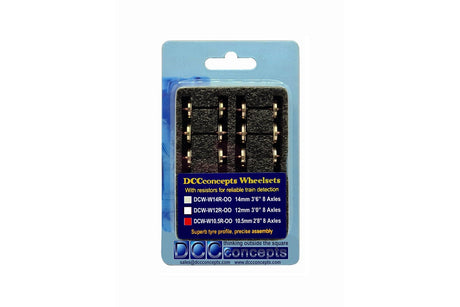 DCC Concepts DCW - W10.5R - OO Quality Resistive Wheelsets OO/16.5mm Track 8x 10.5mm (2'8") (8pcs) - Hobbytech Toys