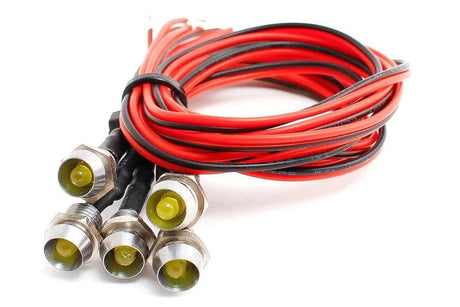 DCC Concepts LED - YLCP - Chrome Mounted Panel - Pre - Wired - Yellow (6 Pack) - Hobbytech Toys