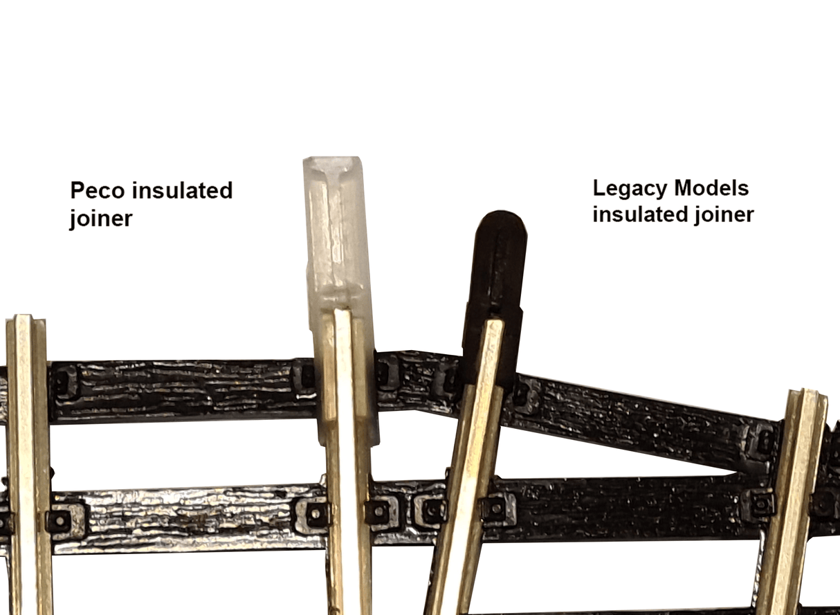 DCC Concepts Legacy Track - Insulated Joiners - Code 100 - OO - Pack of 25 - Hobbytech Toys