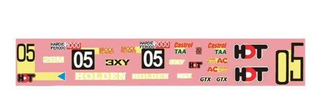 DDA 1/24 A9X Torana 1978 Bathurst Winner Decal Kit Accessory - Hobbytech Toys