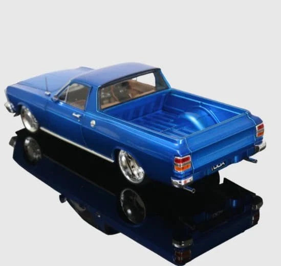 DDA 1/24 Blue XY Ford Falcon Ute Custom with Super Charged Barra Engine - Fully Detailed Diecast Model - Hobbytech Toys