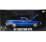 DDA 1/24 Blue XY Ford Falcon Ute Custom with Super Charged Barra Engine - Fully Detailed Diecast Model - Hobbytech Toys