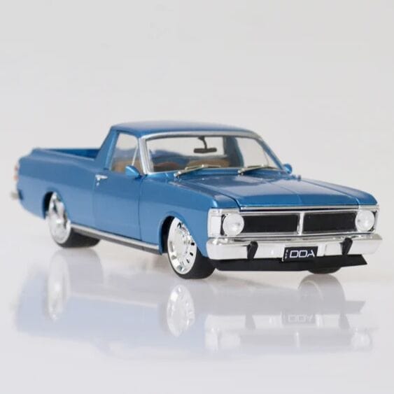 DDA 1/24 Blue XY Ford Falcon Ute Custom with Super Charged Barra Engine - Fully Detailed Diecast Model - Hobbytech Toys