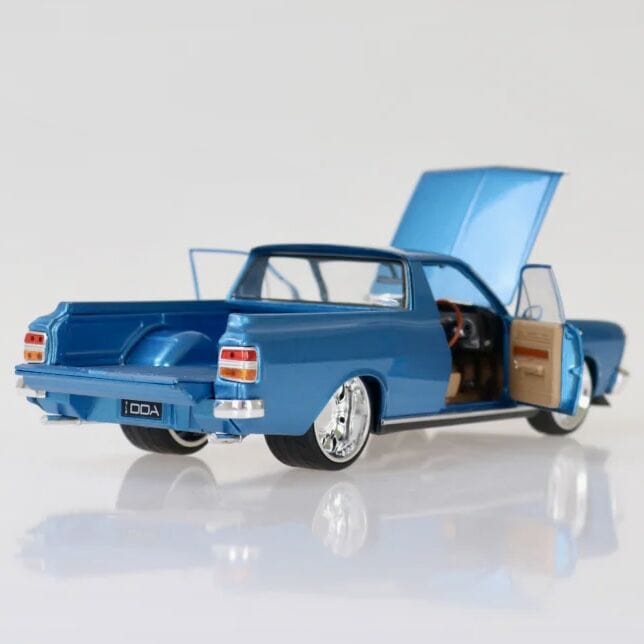 DDA 1/24 Blue XY Ford Falcon Ute Custom with Super Charged Barra Engine - Fully Detailed Diecast Model - Hobbytech Toys