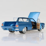 DDA 1/24 Blue XY Ford Falcon Ute Custom with Super Charged Barra Engine - Fully Detailed Diecast Model - Hobbytech Toys