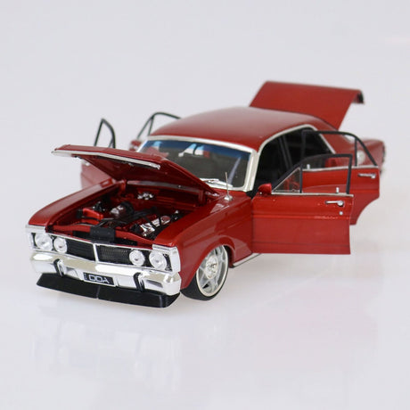 DDA 1/24 Candy Red XY Ford Falcon Custom with Super Charged Diecast Model