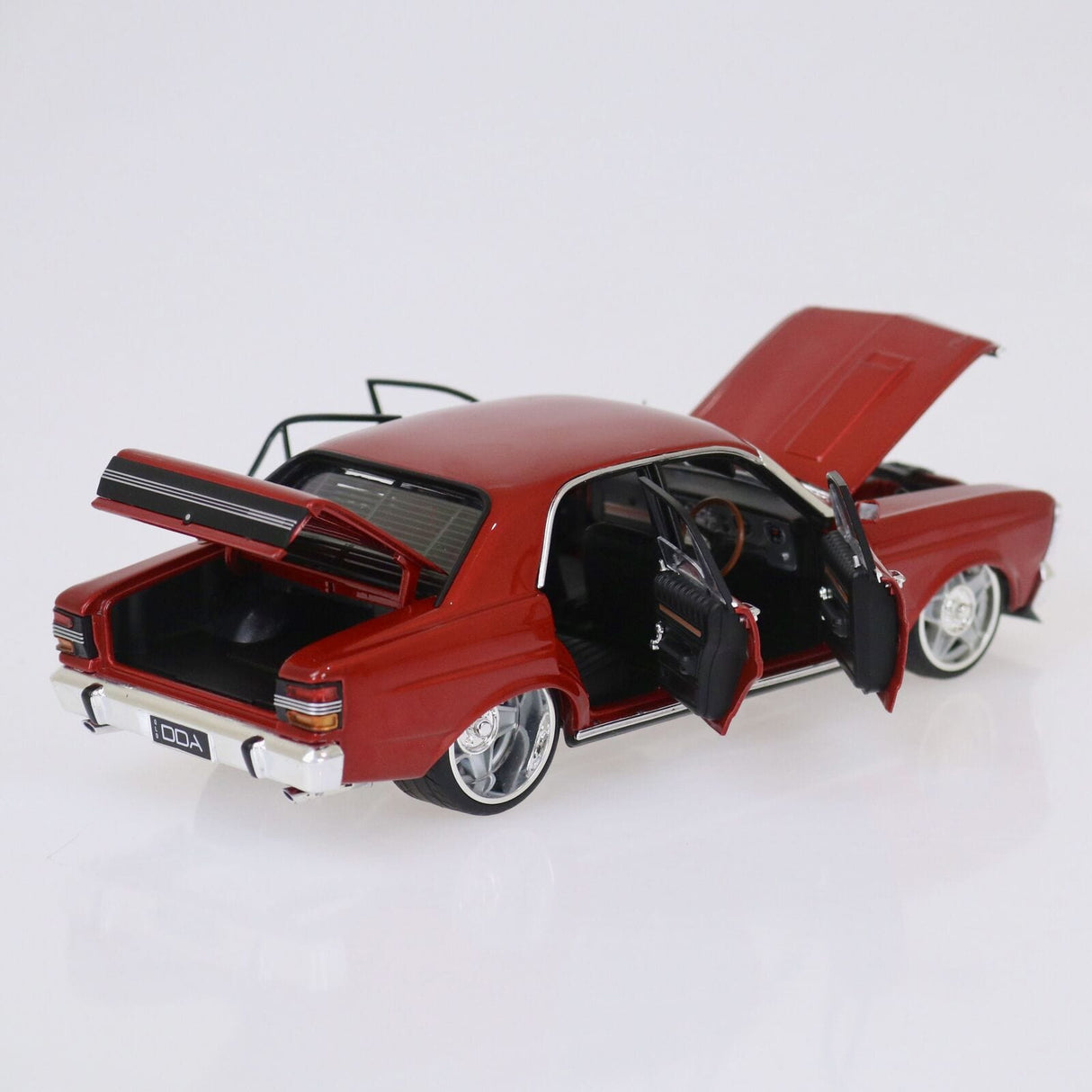 DDA 1/24 Candy Red XY Ford Falcon Custom with Super Charged Diecast Model