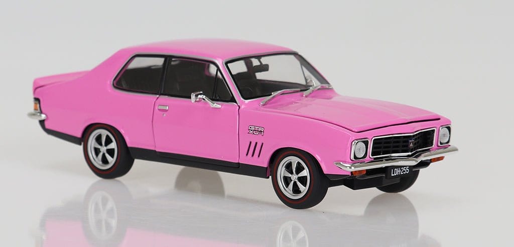 DDA 1/24 Holden LJ 308 Torana Fully Detailed Opening Doors, Bonnet and Boot Strike Me Pink Diecast Model - Hobbytech Toys