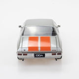 DDA 1/24 HQ Holden 2 Door Fully Detailed Diecast Model - Silver with Orange Stripe