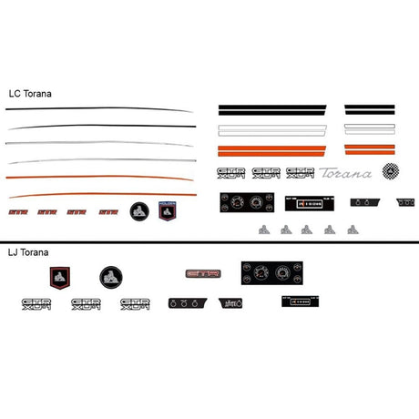 DDA 1/24 LC/LJ Torana Decal Kit Accessory [DDA627A] - Hobbytech Toys