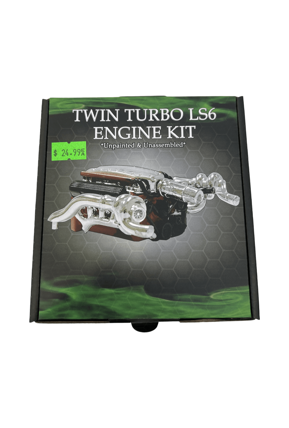 DDA 1/24 LC/LJ Twin Turbo LS6 Torana Engine Plastic Kit Accessory Pack [DDA625A] - Hobbytech Toys