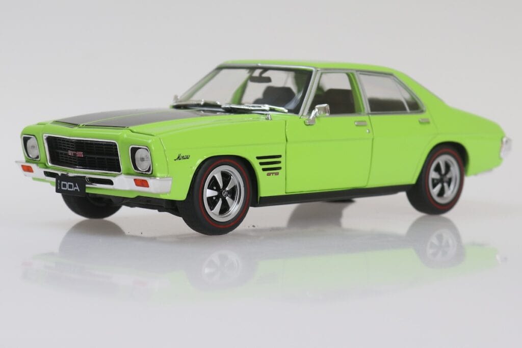 DDA 1/24 Lime Green HQ Holden GTS 4 Door Monaro - Fully Detailed Diecast Model - Hobbytech Toys
