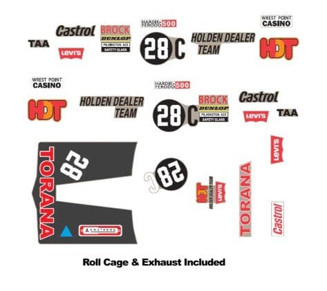DDA 1/24 No.28C LJ Torana Bathurst Decal Kit Accessory - Hobbytech Toys